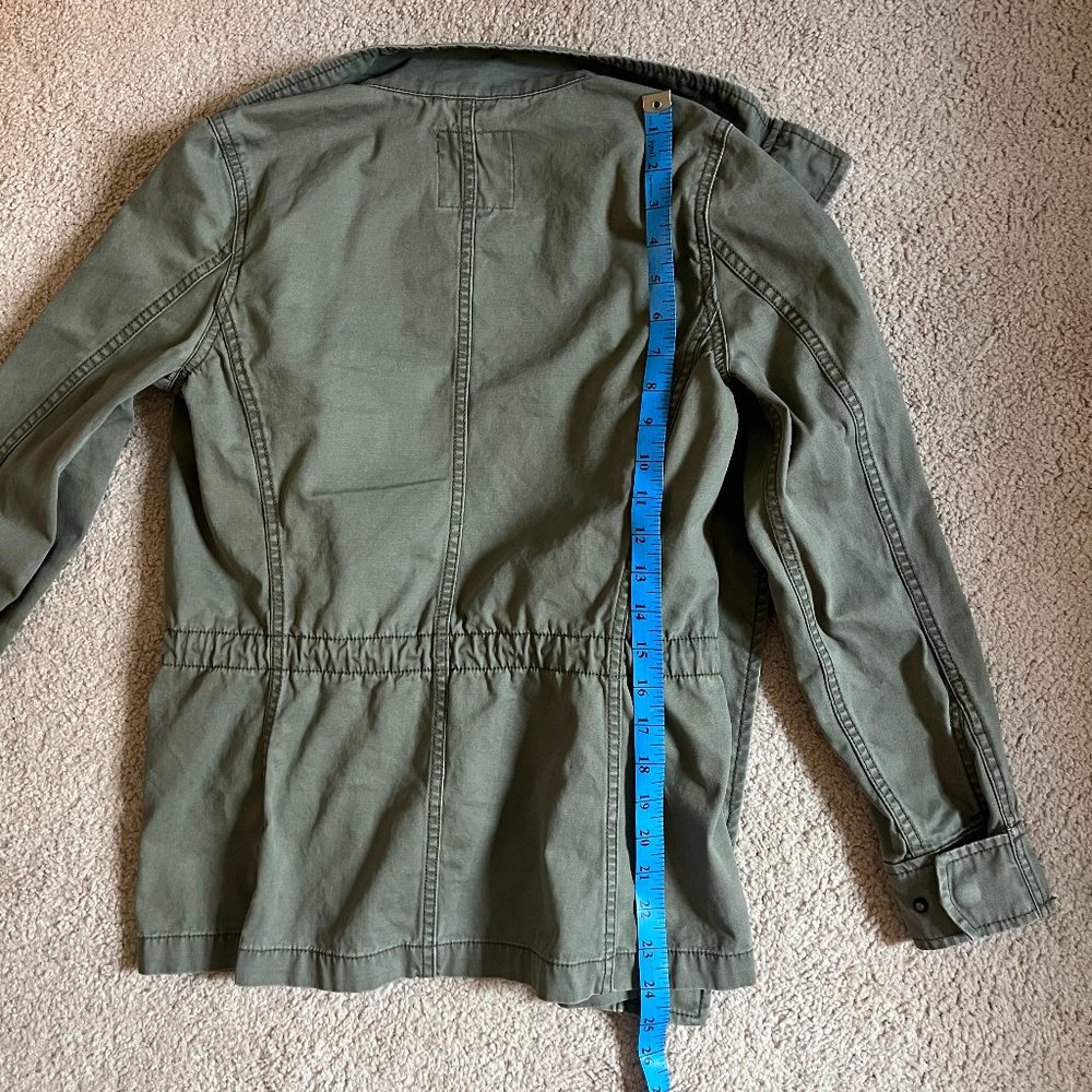 **Madewell "Passage Jacket" | XXS | Army Surplus Green | Cinch Waist | Pockets** - Picture 4 of 12